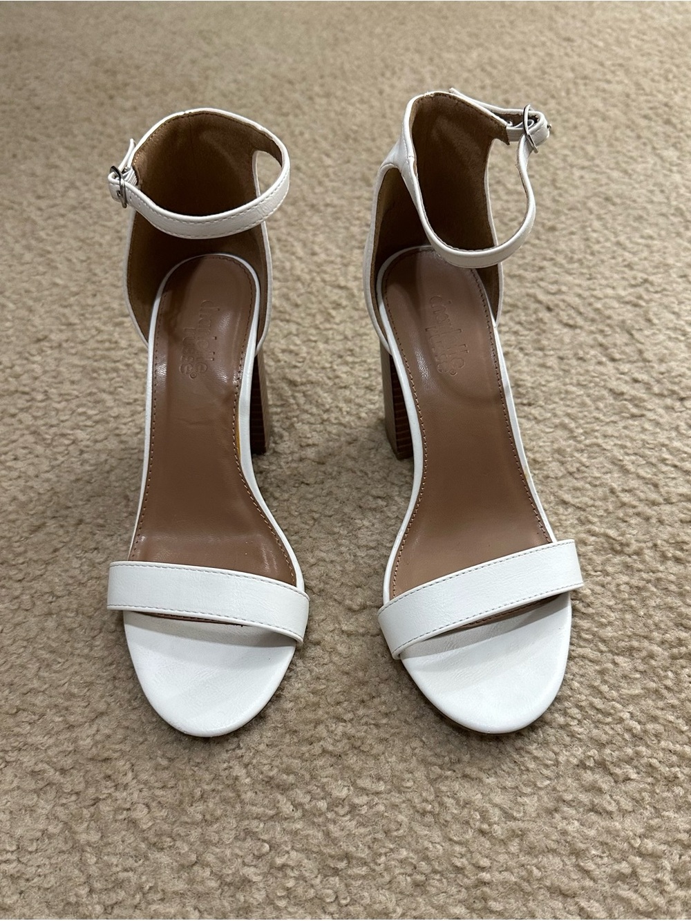 Classic White Ankle-Strap High Heel Sandals